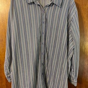 Roamans LS Stripe Blouse size 2X